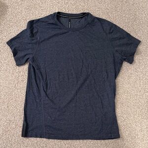 Men's Ten Thousand Navy Blue Durable Shirt, Large
